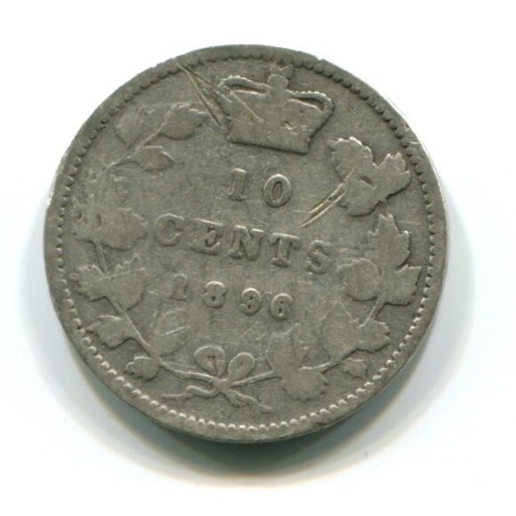 1896 Canada Silver 10 Cent Coin (#1714) - Picture 1 of 2